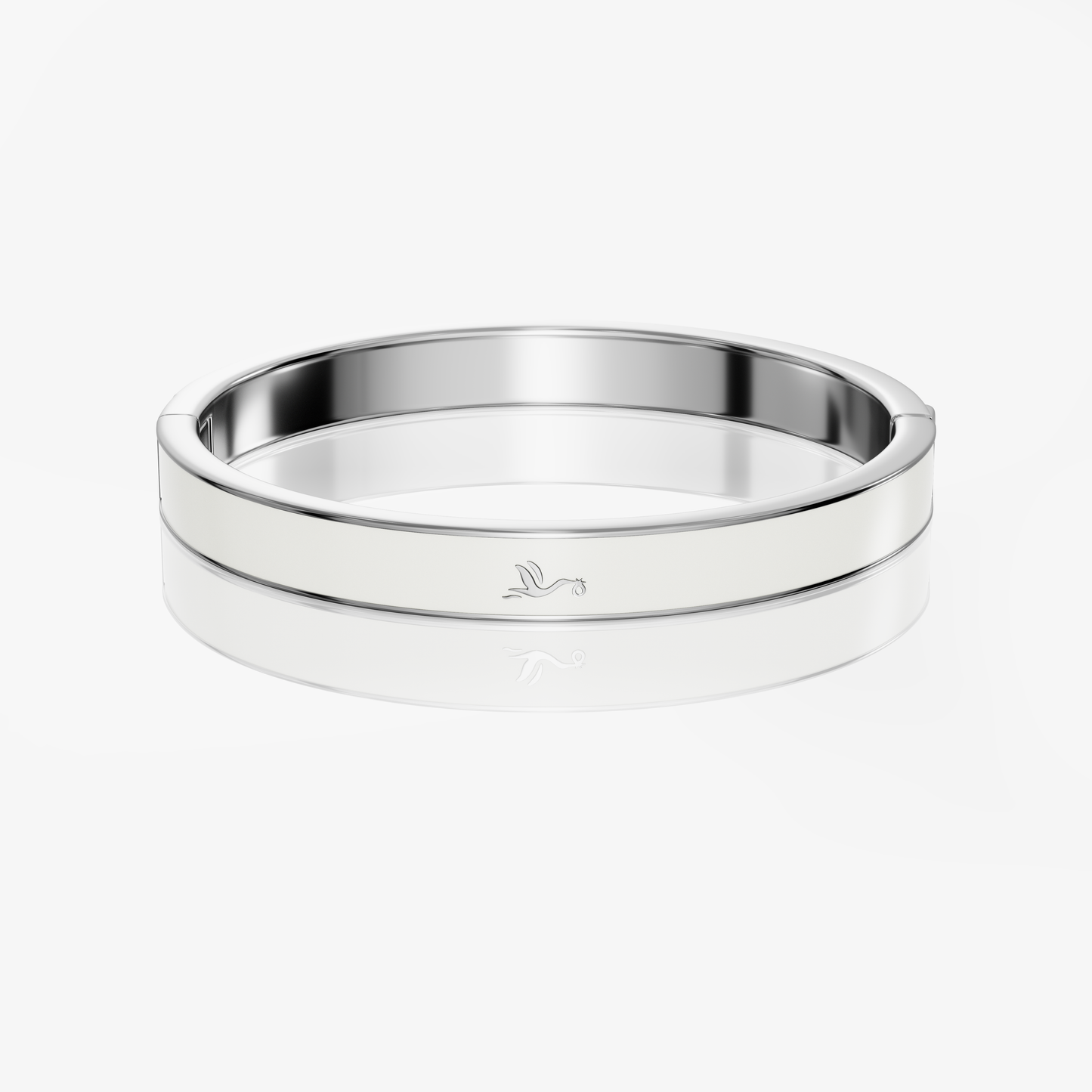Delicate Vivi Coo motherhood stork bracelet in silver celebrating pregnancy and birth